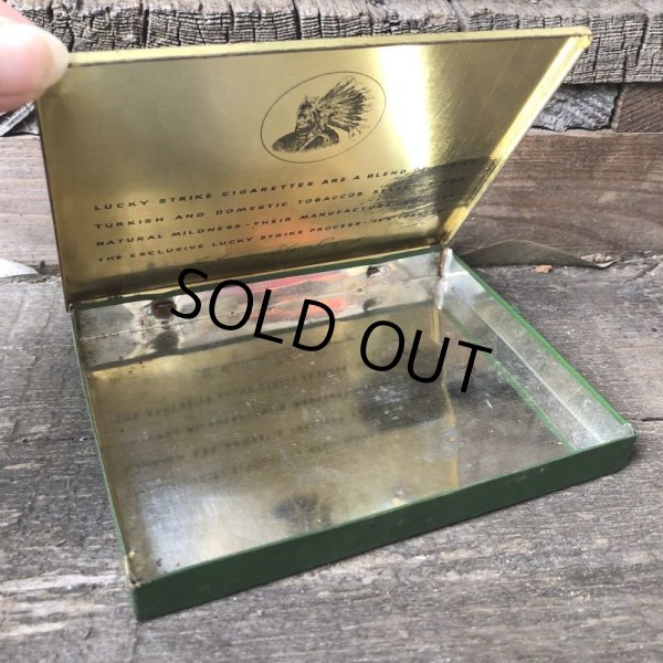 画像2: Vintage Lucky Strike Cigarette Tabacco Tin Can (B063) (2)