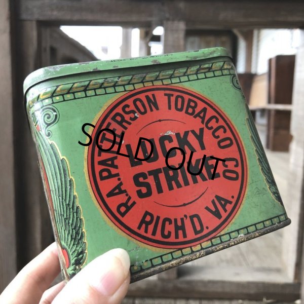 画像1: Vintage Lucky Strike Cigarette Tabacco Tin Can (B061) (1)