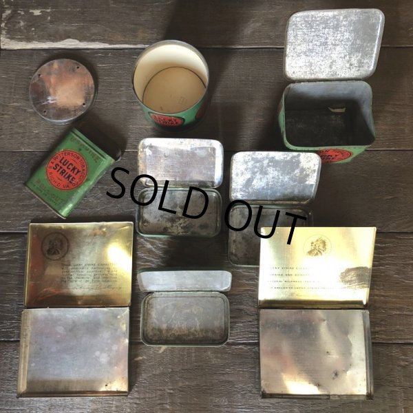 画像12: Vintage Lucky Strike Cigarette Tabacco Tin Can (B062) (12)