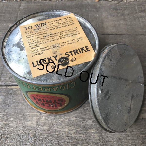 画像4: Vintage Lucky Strike Cigarette Tabacco Tin Can (B058) (4)