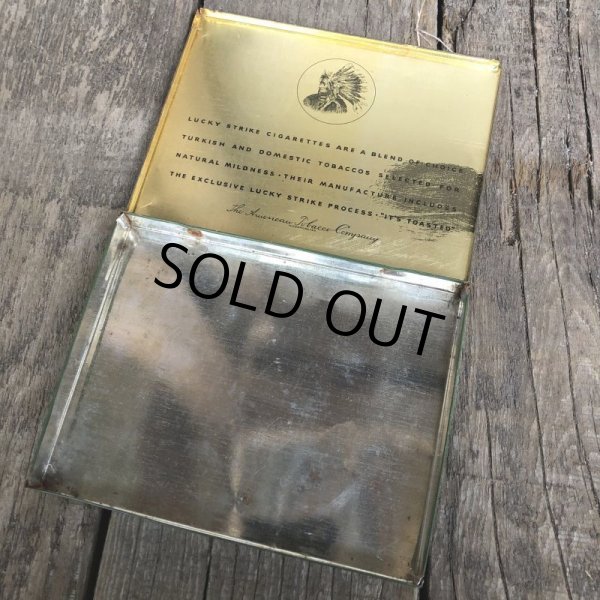 画像4: Vintage Lucky Strike Cigarette Tabacco Tin Can (B063) (4)