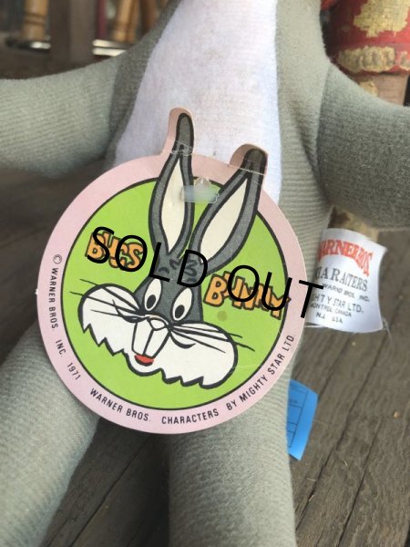 画像3: 70s Vintage MIGHTY STAR Plush Doll Bugs bunny (B089) (3)