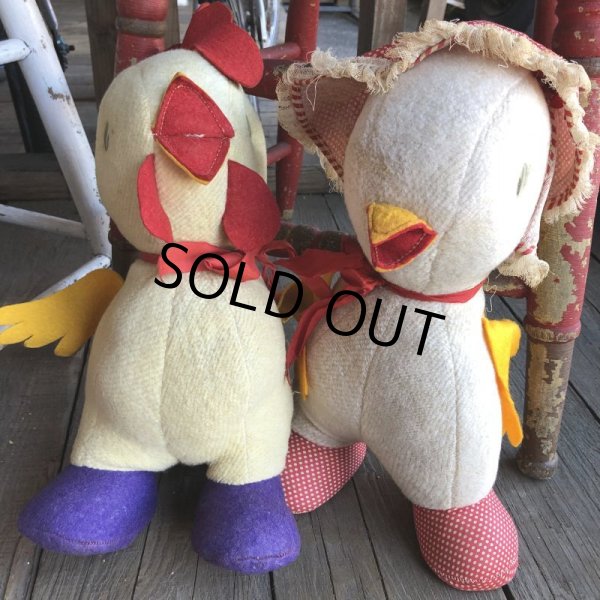 画像2: Vintage American Primitive Chicken Doll Set (B129) (2)