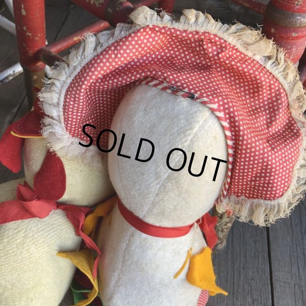 画像8: Vintage American Primitive Chicken Doll Set (B129) (8)