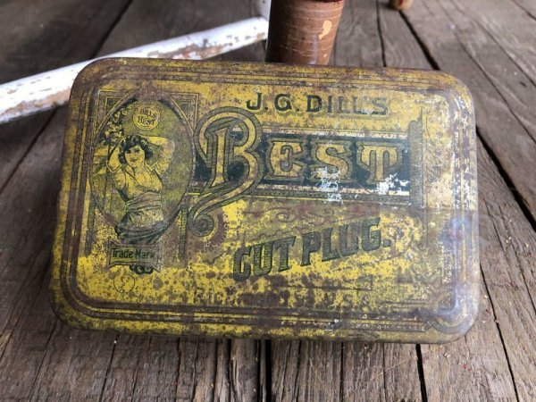 画像1: Vintage U.S.A  Advertising Tin Can J.G. DILL'S (B133) (1)