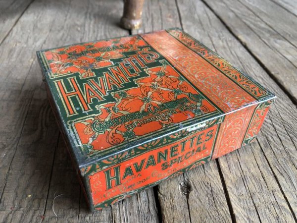 画像1: Vintage U.S.A  Advertising Tin Can HAVANETTES (B132) (1)