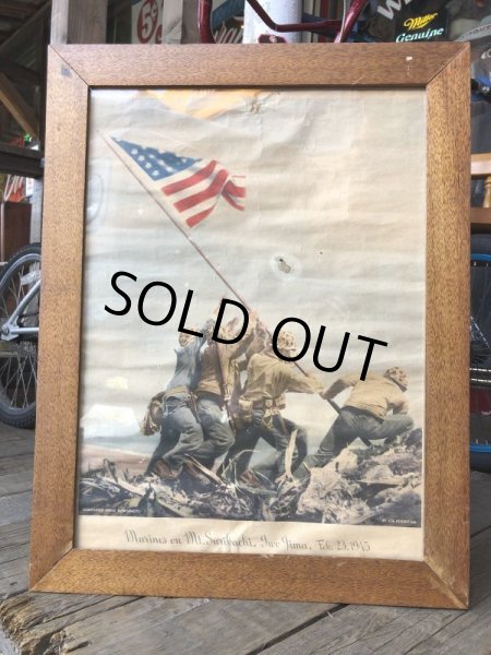 画像12: 40s Vintage Raising the Flag on Iwojima Art Print Framed Poster (B131) (12)