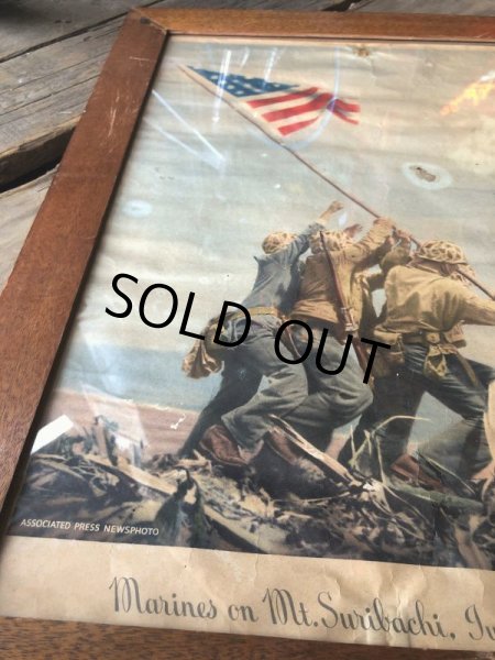 画像10: 40s Vintage Raising the Flag on Iwojima Art Print Framed Poster (B131) (10)
