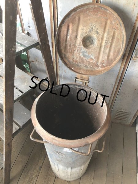 画像3: 1940s Vintage Industriel Heavy Duty Iron Trash Box (B133) (3)