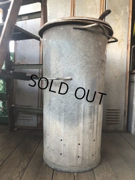 画像17: 1940s Vintage Industriel Heavy Duty Iron Trash Box (B133) (17)