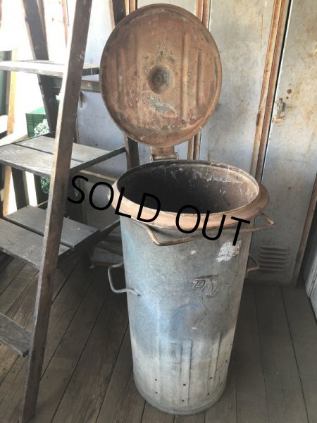 画像6: 1940s Vintage Industriel Heavy Duty Iron Trash Box (B133) (6)
