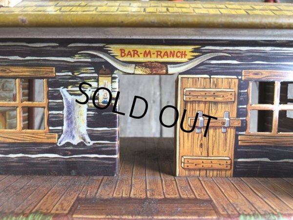 画像8: 50s Vintage Marx Western Play Set Toy Bar-M-Ranch (B154) (8)