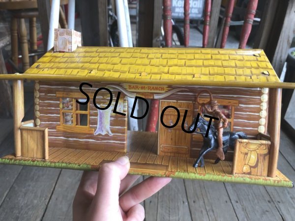 画像14: 50s Vintage Marx Western Play Set Toy Bar-M-Ranch (B155) (14)