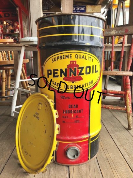 画像9: Vintage PENNZOIL Oil Drum Can Good Condition (B196) (9)