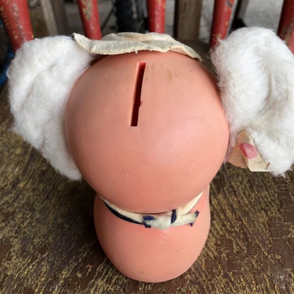 画像5: Vintage Polka dot Pink Elephant Piggy Bank (B198) (5)