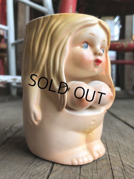 画像2: Vintage Japan Nude Naked Pin-up Girl Ceramic Mug (B200) (2)