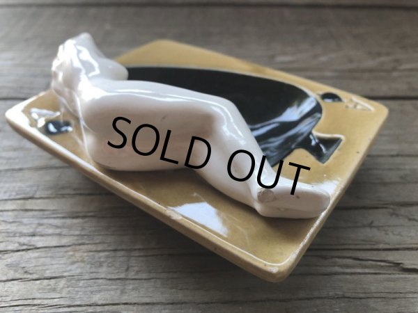 画像7: Vintage Japan Nude Naked Pin-up Girl Ceramic Ashtray (B201) (7)