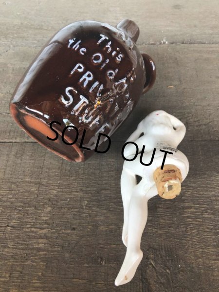 画像8: Vintage Japan Nude Naked Pin-up Girl Ceramic Decanter  Lay Off .. (B202) (8)