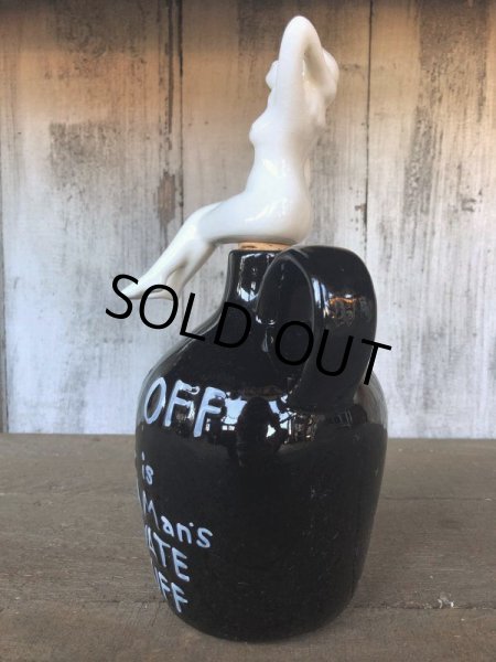 画像6: Vintage Japan Nude Naked Pin-up Girl Ceramic Decanter  Lay Off .. (B204) (6)