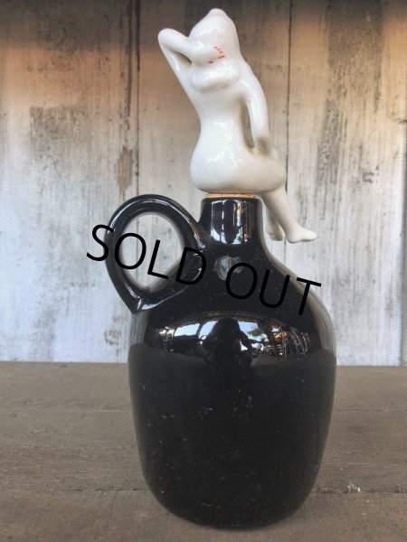 画像5: Vintage Japan Nude Naked Pin-up Girl Ceramic Decanter  Lay Off .. (B204) (5)