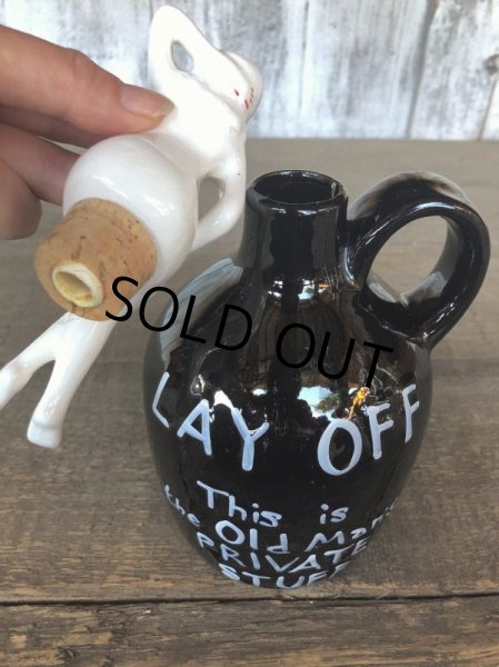 画像10: Vintage Japan Nude Naked Pin-up Girl Ceramic Decanter  Lay Off .. (B204) (10)