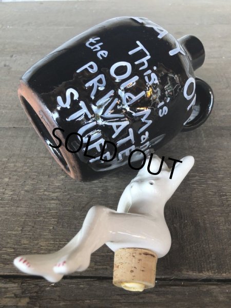 画像7: Vintage Japan Nude Naked Pin-up Girl Ceramic Decanter  Lay Off .. (B204) (7)