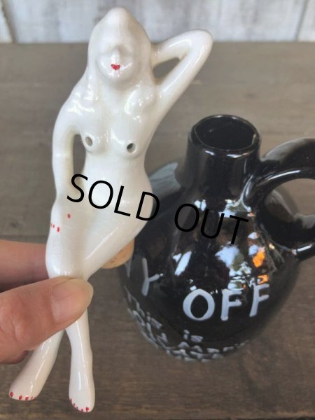 画像9: Vintage Japan Nude Naked Pin-up Girl Ceramic Decanter  Lay Off .. (B204) (9)