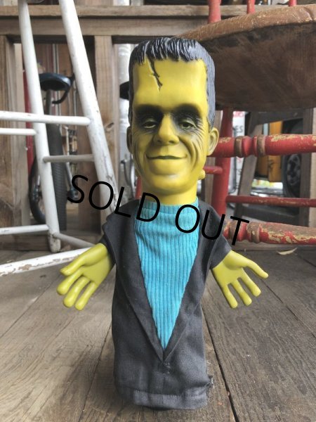 画像5: 60s Vintage Mattel The Munsters TV Show Herman Tanking Hand Puppet Doll (B216)  (5)