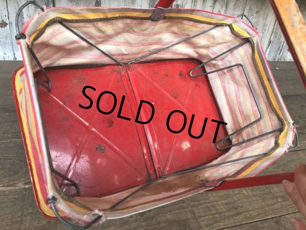 画像5: 40s Vintage Grocery Store Shopping Canvas Basket  (B219) (5)