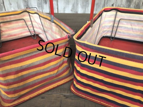 画像11: 40s Vintage Grocery Store Shopping Canvas Basket  (B219) (11)