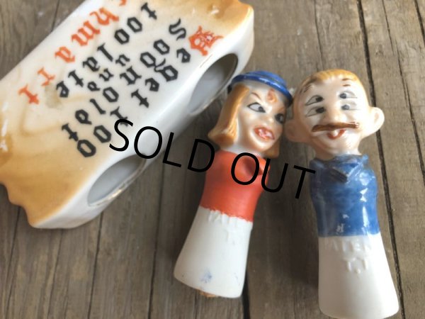 画像8: Vintage Drunk 4 Eyes Nodder Shakers S/P (B227) (8)