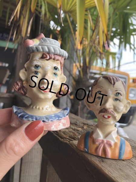 画像10: Vintage Drunk Man 4 Eyes Shakers S/P (B228) (10)