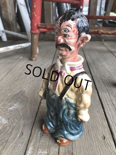 画像2: Vintage Drunk 4 Eyes Decanter Bottle (B226) (2)