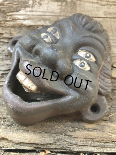 画像2: Vintage Drunk 4 Eyes Cast Iron Opener (B229) (2)