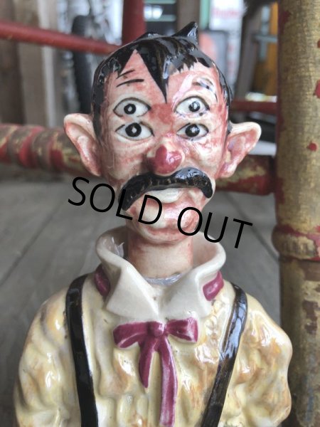 画像8: Vintage Drunk 4 Eyes Decanter Bottle (B226) (8)