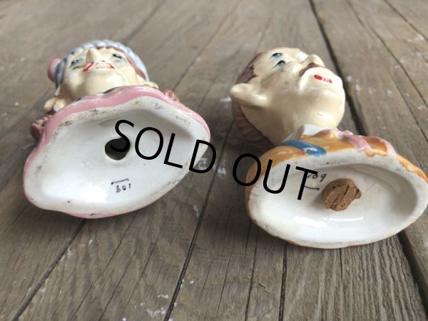 画像6: Vintage Drunk Man 4 Eyes Shakers S/P (B228) (6)