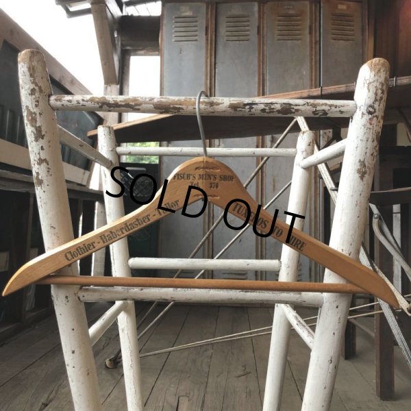 画像4: Vintage Antique Advertising Wood Hanger FISCH'S MEN'S SHOP (B245) (4)