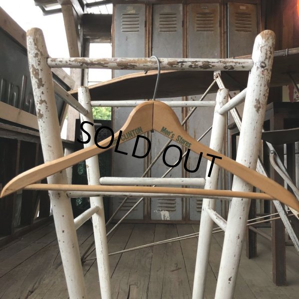 画像2: Vintage Antique Advertising Wood Hanger Jim CLINTON Men's Store (B250) (2)