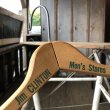 画像1: Vintage Antique Advertising Wood Hanger Jim CLINTON Men's Store (B250) (1)