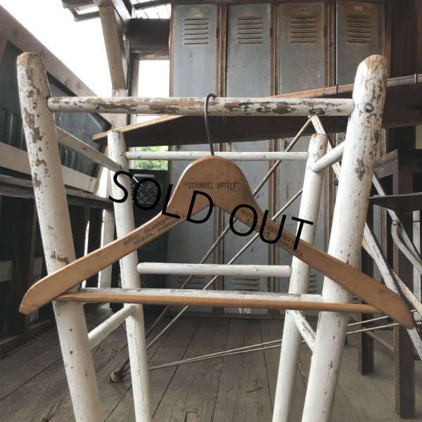 画像5: Vintage Antique Advertising Wood Hanger SCHIMMEL HOTELS (B261) (5)