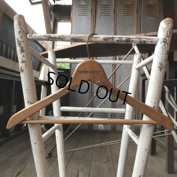 画像4: Vintage Antique Advertising Wood Hanger SCHIMMEL HOTELS (B261) (4)