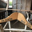 画像1: Vintage Antique Advertising Wood Hanger Jim CLINTON Men's Store (B249) (1)