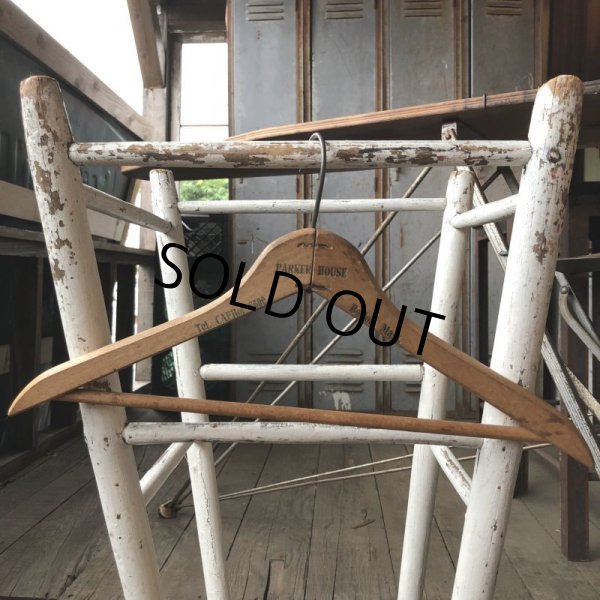 画像4: Vintage Antique Advertising Wood Hanger PARKER HOUSE (B257) (4)