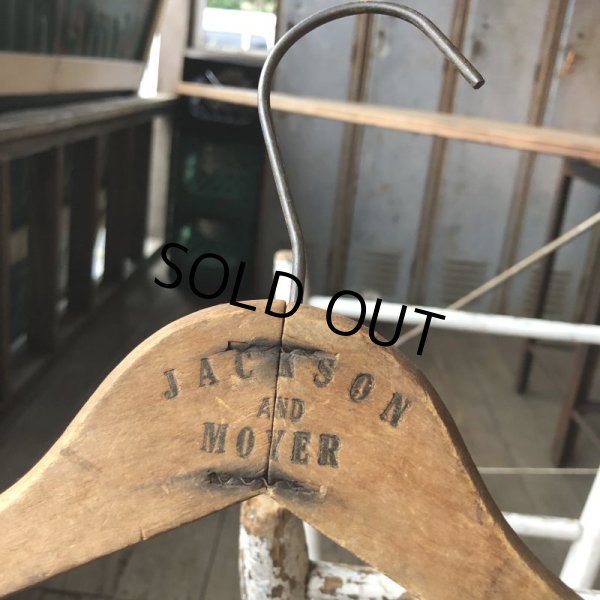 画像1: Vintage Antique Advertising Wood Hanger JACKSON AND MOYER (B252) (1)