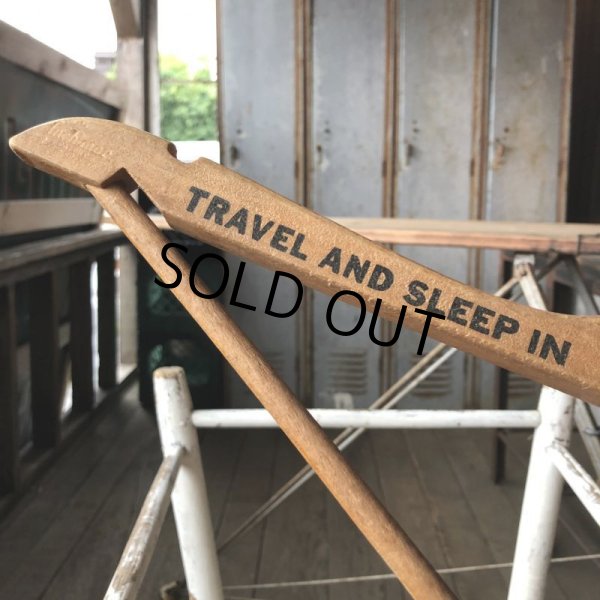 画像2: Vintage Antique Advertising Wood Hanger PULL MAN (B260) (2)