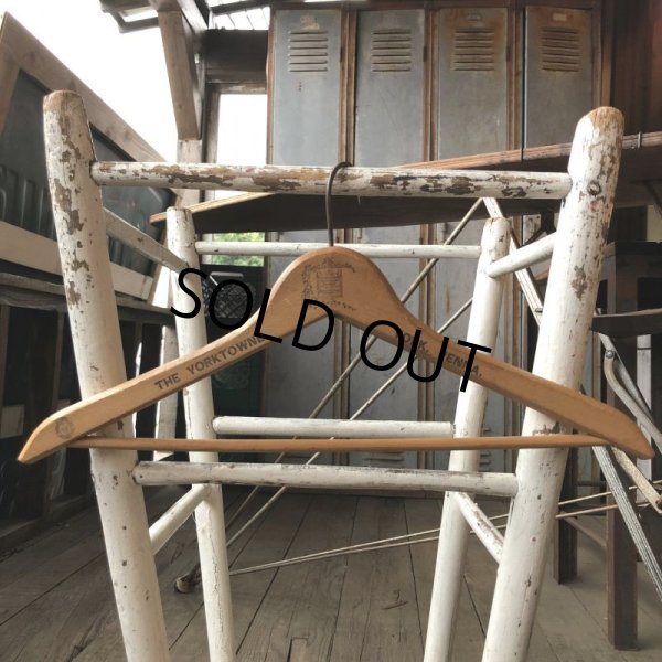 画像4: Vintage Antique Advertising Wood Hanger for a fresh STRT.STOP at a Hotel (B241) (4)