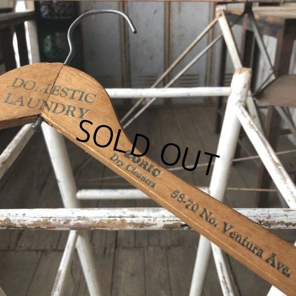 画像2: Vintage Antique Advertising Wood Hanger DOMESTIC LAUNDRY (B234) (2)