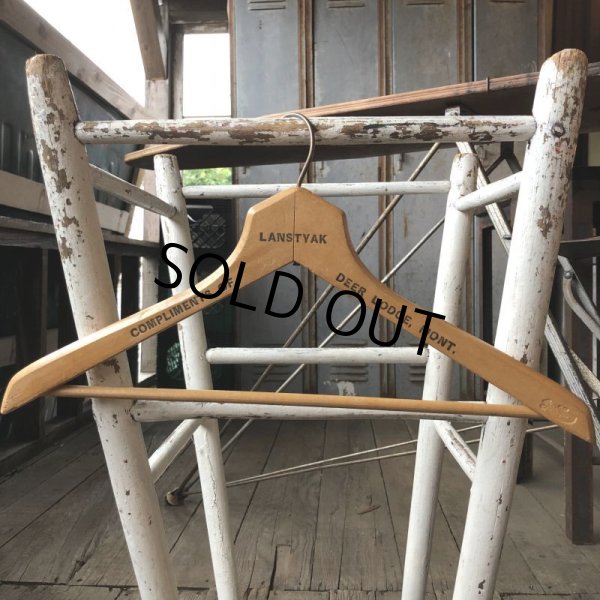 画像4: Vintage Antique Advertising Wood Hanger LANSTYAK (B264) (4)