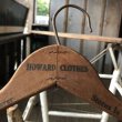 画像1: Vintage Antique Advertising Wood Hanger HOWARD CLOTHES (B246) (1)