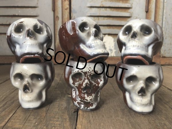 画像11: 50s Vintage JAPAN Skull Poison Bottle Decanter Shot Glass SET (B276) (11)